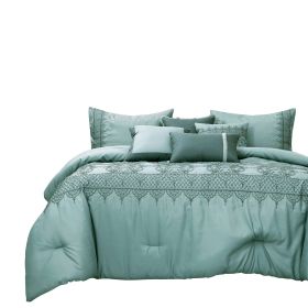 Linda 7PCembroidery  COMFORTER SET (size: QUEEN)