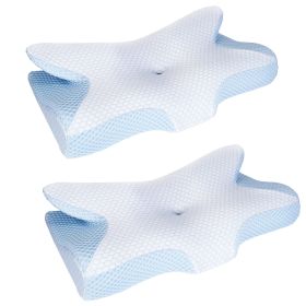 Memory Foam  Neck Support Pillow (Quantity: 2Pcs)