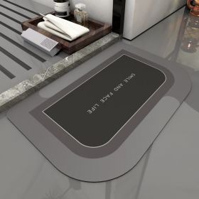 Super Absorbent Bath Rug Quick Drying Non-slip Bathroom Mat (Color: Smile B, Specification: 500MMx700MM)