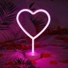 Neon Heart Light  Night Light