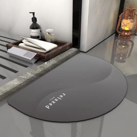 Super Absorbent Bath Rug Quick Drying Non-slip Bathroom Mat (Color: Semicircle Relaxed, Specification: 400MMx600MM)